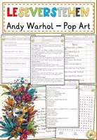 Vorschau - Arbeitsblätter - Andy Warhol – Pop Art, Lesen und Verstehen Arbeitsblätter mit Lesetext, Fragen - Deckblatt