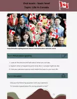 Vorschau - Arbeitsblätter - Mündliche Prüfung Jg. 10 - Life in Canada - Deckblatt