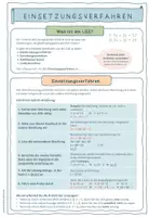Vorschau - Arbeitsblätter - Merkblatt + Arbeitsblatt - LGS Einsetzungsverfahren - Seite 1