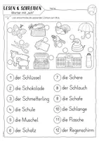 Vorschau - Arbeitsblätter - Wörter mit dem Laut sch Lese-Schreib-Heft - Seite 2