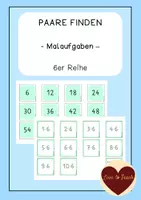 Vorschau - Spiele - Paare finden 6er Reihe Malaufgaben Einmaleins Spiel - Deckblatt