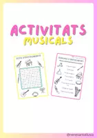 Vista previa - Juegos / Gamificación - ACTIVITATS MUSICALS Sopa d'instruments i esbrina l'instrument - Portada