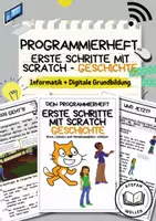 Vorschau - Arbeitsblätter - Programmierheft - Erste Schritte mit Scratch (Geschichte) - Deckblatt