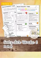 Vorschau - Arbeitsblätter - 10x Satz der Woche – Das Rundum-Sorglos-Paket für Deutsch Sek 1 (inkl. Lösungen) - Seite 1