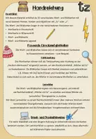 Vorschau - Merkblätter - Wörter mit tz - Wort- und Bildkarten (Klasse 1-3) - Seite 1