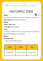 Vorschau - Arbeitsblätter - Past Simple Tense Worksheet- Grammar Practice - Seite 1