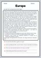Vorschau - Stationenlernen - Kontinente kennenlernen – Lesetexte, Arbeitsblätter & Karte - Seite 1
