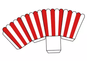 Vorschau - Mal- und Bastelvorlagen - Popcorn-Schachtel (Vorlage zum Basteln) - Seite 1
