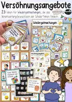 Vorschau - Poster - Angebote zur Versöhnung & Wiedergutmachungen Streit - Freunde / Konfliktlösung Unterrichtsstörungen Konflikte - Deckblatt