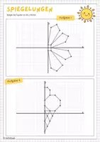 Vorschau - Arbeitsblätter - Spiegelungen (Sommer) - Deckblatt
