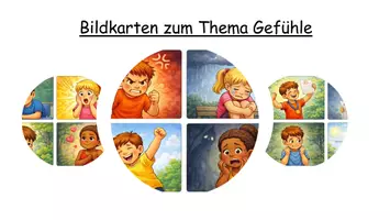Vorschau - Bildkarten - Bildkarten zum Thema Gefühle (Deutsch, Englisch, andere Sprachen - Deckblatt
