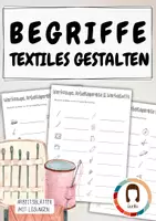 Vorschau - Arbeitsblätter - Begriffe textiles Gestalten und Werken | Werkzeuge und Arbeitsgeräte - Deckblatt
