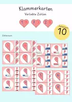 Vorschau - Fördermaterial/Inklusion - Verliebte Zahlen - Klammerkarten Differenziert. Förderschwerpunkt Geistige Entwicklung - Deckblatt