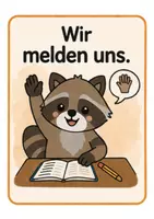 Vorschau - Poster - Klassenregeln Grundschule – Regelkarten mit Klassentier Waschbär - Seite 2