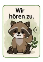 Vorschau - Poster - Klassenregeln Grundschule – Regelkarten mit Klassentier Waschbär - Seite 3