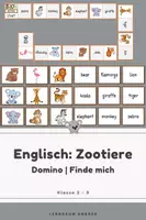 Vorschau - Arbeitsblätter - Materialpaket Englisch Tiere – Flashcards, Arbeitsblätter, Rätsel, Bingo & Brettspiele | Animals Vocabulary | Klasse 2–3 - Seite 1