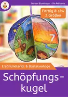 Vorschau - Mal- und Bastelvorlagen - Die Schöpfungsgeschichte – Schöpfungskugel für den Religionsunterricht zum Erzählen & basteln) - Deckblatt