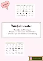 Vorschau - Mal- und Bastelvorlagen - Kunst für zwischendurch Würfelmonster malen - Deckblatt