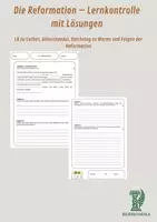 Vorschau - Stundenentwürfe - Die Reformation im Komplettpaket – 5 Unterrichtsstunden + Lernkontrolle mit Lösungen - Seite 1