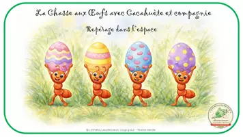 Aperçu - Feuilles d'exercices - La Chasse aux Oeufs avec Cacahuète et Compagnie - Page de couverture