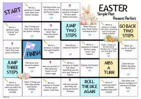 Vorschau - Arbeitsblätter - PRESENT PERFECT 🎲 Talk about your Easter Holidays | Würfelspiel (Oster Ferien) - Seite 2