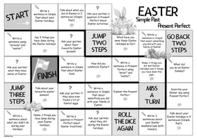 Vorschau - Arbeitsblätter - PRESENT PERFECT 🎲 Talk about your Easter Holidays | Würfelspiel (Oster Ferien) - Seite 3