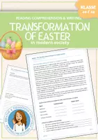 Vorschau - Arbeitsblätter - The transformation of Easter in modern society | Reading Comprehension (Oster Aufgaben) - Deckblatt