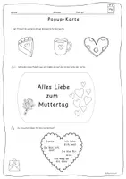 Vorschau - Mal- und Bastelvorlagen - Zum Muttertag - Popup-Karte zum Basteln - Seite 2