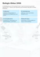 Vorschau - Klassenarbeiten - Biologie Abitur 2026 – 15 komplette Klausuren mit Erwartungshorizont | Unterrichtsmaterial - Deckblatt