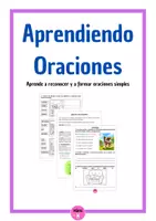 Vista previa - Hojas de trabajo - Aprendiendo oraciones - Portada