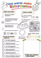 Vorschau - Arbeitsblätter - Nach den Osterferien Grundschule – Steckbrief & Spiel - Seite 1