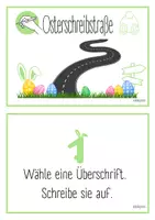 Vorschau - Arbeitsblätter - Schreibstraße Osterferien - erzählen über die Osterferien - Deckblatt