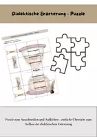 Vorschau - Arbeitsblätter - Dialektische Erörterung Sanduhr - Puzzle - Deckblatt
