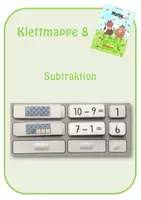 Vorschau - Stationenlernen - Klettmappe 8 - ZR 10 Subtraktion - Deckblatt