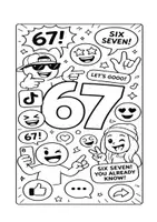 Vorschau - Arbeitsblätter - Ausmalbilder 67 ~ six seven - Seite 1