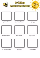 Vorschau - Arbeitsblätter - Frühling Lesen und Malen, Vertretungsstunde - Seite 1
