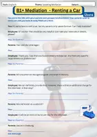 Vorschau - Arbeitsblätter - B1+ Mediation - Renting a Car_eigen - Deckblatt