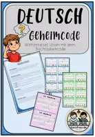 Vorschau - Aufgabenkarten - Deutsch: Geheimschrift - Buchstabencode (Schreiben und Lesen) - Deckblatt