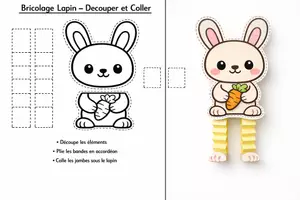 Aperçu - Jeux - Bricolage Lapin – Activité Découper et Coller - Page 2