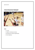 Vorschau - Stundenentwürfe - Volleyball – Unterrichtseinheit - Deckblatt
