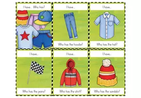 Vorschau - Bildkarten - I have... who has...? - "clothes" - Seite 1