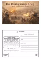 Vorschau - Arbeitsblätter - Der Dreißigjährige Krieg – Infoheft zum Ausschneiden und Zusammenklappen - Seite 1
