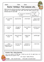 Vorschau - Arbeitsblätter - Easter Holidays - Find Someone Who... - Seite 1
