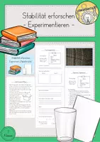 Vorschau - Arbeitsblätter - Experimentieren Experiment Papierbrücke Stabilität - Deckblatt