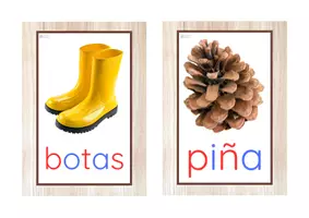 Vista previa - Tarjetas / Manipulativos - Vocabulario letra minúscula imprenta (otoño) - página 3