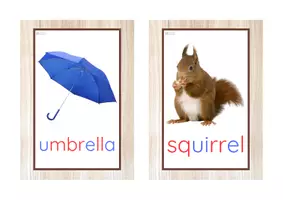 Vista previa - Tarjetas / Manipulativos - INGLÉS - Vocabulario letra minúscula imprenta (otoño) - página 2
