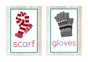 Vista previa - Tarjetas / Manipulativos - INGLÉS - Vocabulario letra minúscula imprenta (invierno) - Portada