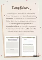 Vorschau - Arbeitsblätter - DeepFakes: aktueller Fall Collien Fernandes - Deckblatt