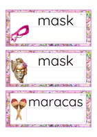 Vista previa - Tarjetas / Manipulativos - INGLÉS - Lecto-escritura minúscula imprenta (carnaval) - Portada