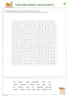 Vorschau - Arbeitsblätter - Word Search Englisch: Food and Drinks - Seite 2